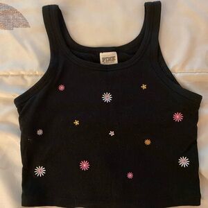 PINK Victoria's Secret XS Black & brown crop  Tops